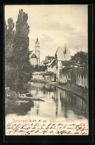 AK Donauwörth, Partie an der Wörnitz