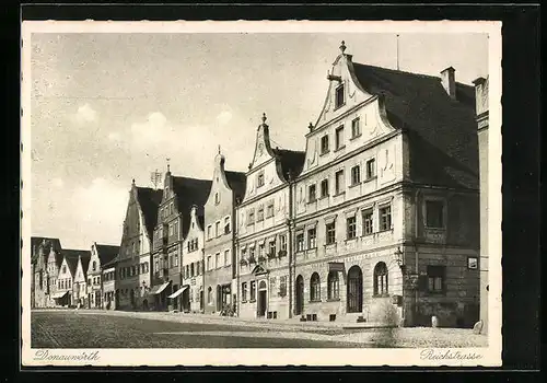 AK Donauwörth, Reichstrasse mit Vereinsbank
