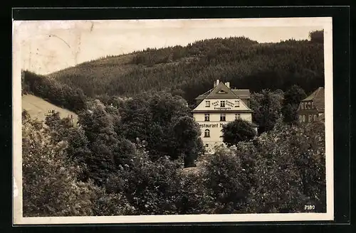 AK Wurzbach, Gasthaus Benignengrün und Umgebung