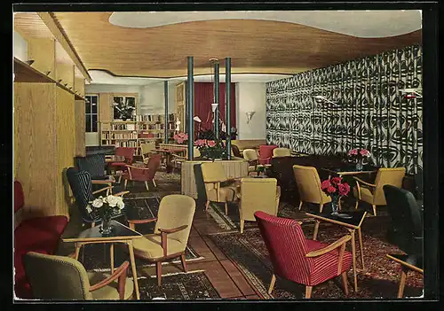 AK Grindelwald, Lesezimmer im Parkhotel Schoenegg