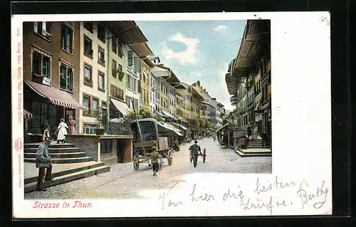 AK Thun, belebte Strassenpartie