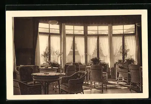 AK Zweisimmen, Hotel Post, Innenansicht