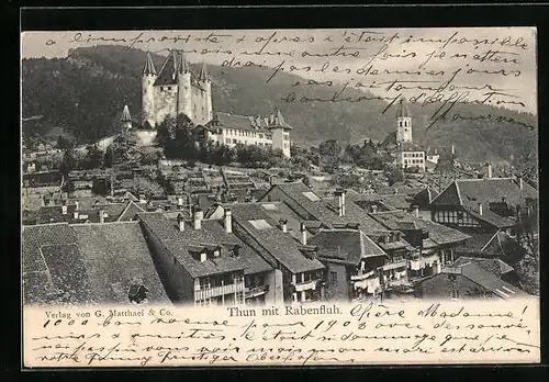 AK Thun, Ortsansicht mit Rabenfluh