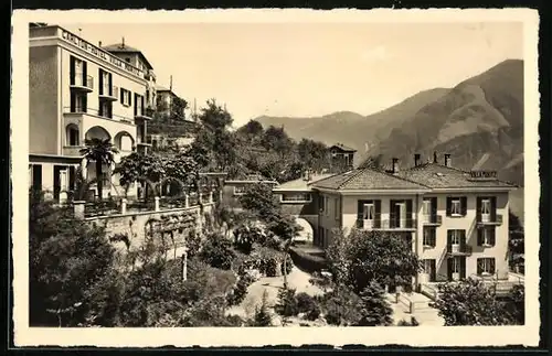 AK Lugano-Castagnola, Carlton-Hotel und Villa Moritz