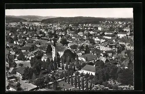 AK Langenthal, Fliegeraufnahme des Ortes