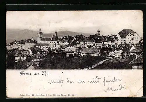 AK Wyl, Ortsansicht mit Kirche