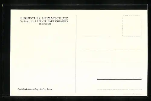 AK Langnau, Bauernhaus im Emmental, Bernischer Heimatschutz