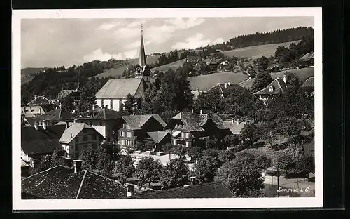 AK Langnau i. E., Ortsansicht mit Kirche