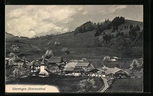 AK Diemtigen, Ortschaft mit Kirche