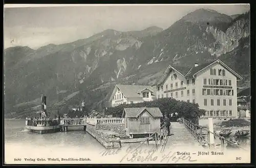 AK Brienz, Hôtel Bären und Dampfer