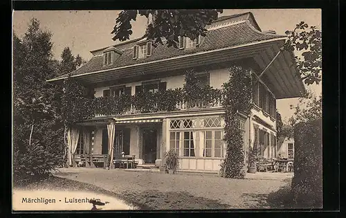 AK Allmendingen, Märchligen, Hotel Luisenheim mit Aussenbereich