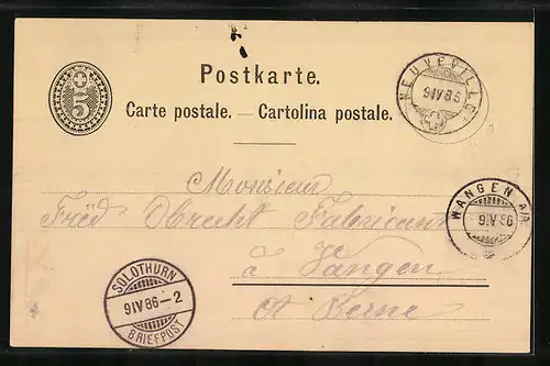 Vorläufer-Lithographie Neuchâtel, 1886, Fabrique de Cocolat, Geschwister mit Baumstamm, Reklame für Kakao Suchard