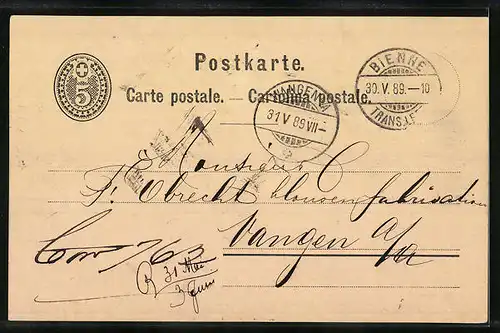 Vorläufer-AK Neuchatel, 1889, Fabrique de Chocolat Ph. Suchard, Fondants Méringués