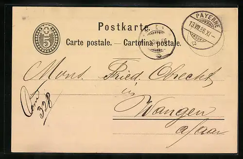 Vorläufer-AK Neuchatel, 1886, Fabrique de Chocolat Ph. Suchard, Kind wird heisse Schokolade dargereicht