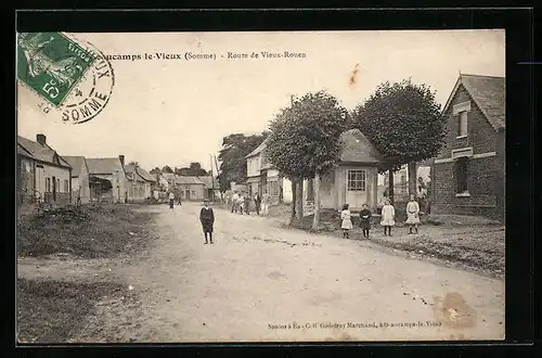 AK Beaucamps-le-Vieux, Route de Vieux-Rouen