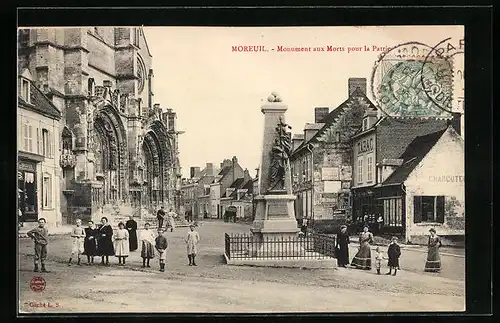 AK Moreuil, Monument aux Morts pour la Patrie