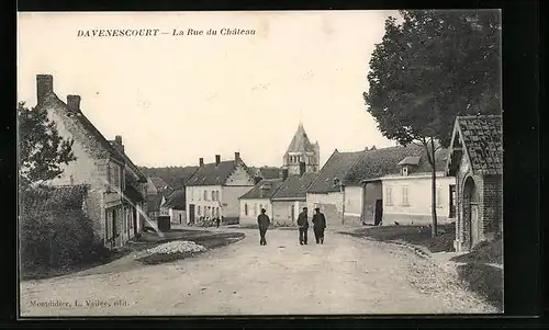 AK Davenescourt, La Rue du Château