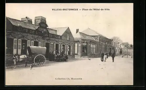 AK Villers-Bretonneux, Place du l`Hotel-de-Ville