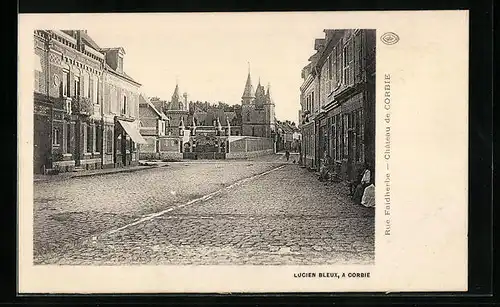 AK Corbie, Rue Faidherbe, Château de Corbie