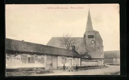 AK Quiry-le-Sec, Mairie et Eglise