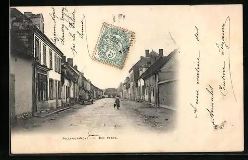 AK Ailly-sur-Noye, Rue Verte