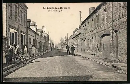 AK St-Léger-les-Domart, Rue Principale, Strassenpartie