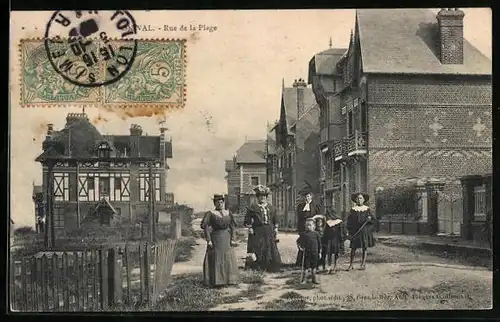 AK Onival, Rue de la Plage, Strassenpartie