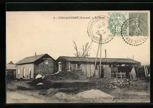 AK Foucaucourt, La Poste