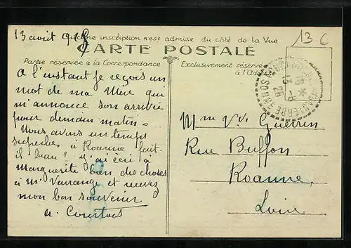 AK Foucaucourt, La Poste