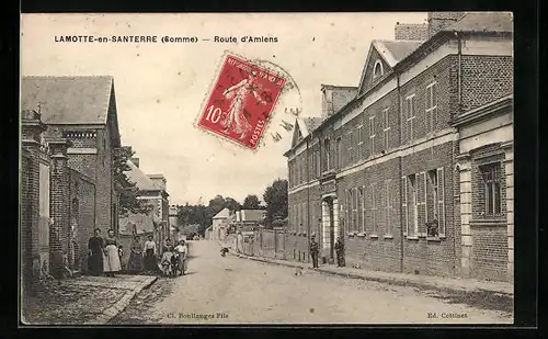 AK Lamotte-en-Santerre, Route d`Amiens