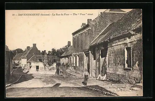 AK Davenescourt, La Rue du Four