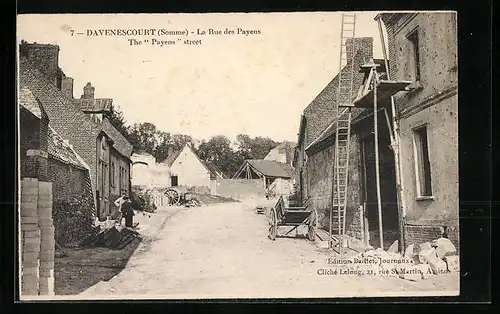 AK Davenescourt, La Rue des Payens