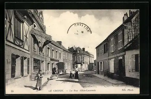 AK Le Crotoy, La Rue Albin-Lecomte