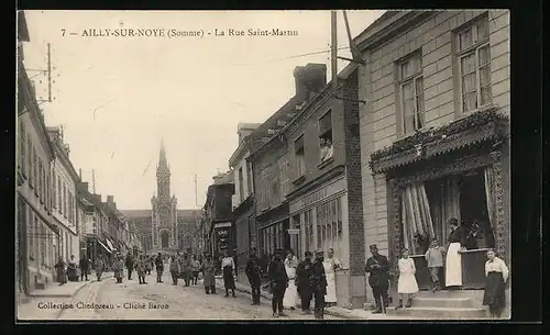 AK Ailly-sur-Noye, La Rue Saint-Martin