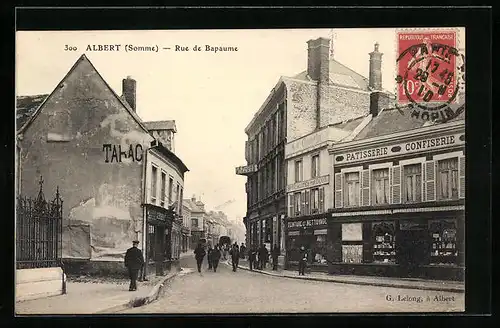 AK Albert, Rue de Bapaume