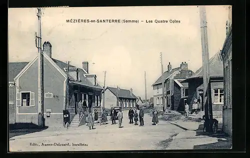 AK Mézières-en-Santerre, Les Quatre Coins