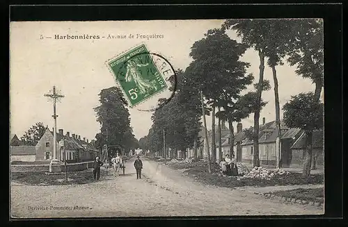 AK Harbonnières, Avenue de Feuquiéres