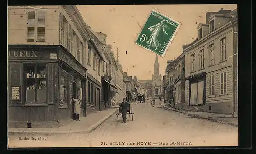 AK Ailly-sur-Noye, Rue St-Martin