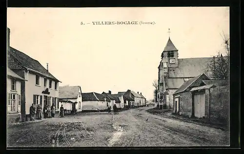 AK Villers-Bocage, Une rue