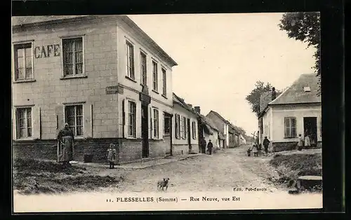 AK Flesselles, Rue Neuve, vue Est