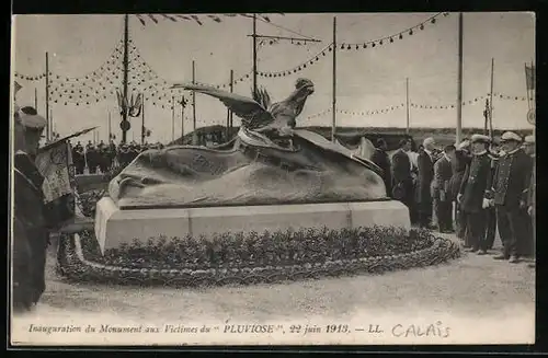 AK Calais, Inauguration du Monument aux Victimes du Pluvoise, Seenotrettung