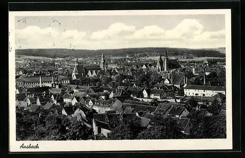 AK Ansbach, Totalansicht aus der Vogelschau