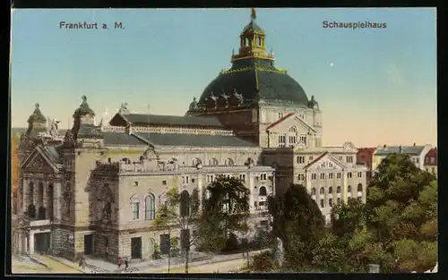 AK Frankfurt /Main, Blick auf das Schauspielhaus