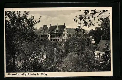 AK Altdorf /Schwarzachtal, Blick auf das Schloss Grünsberg