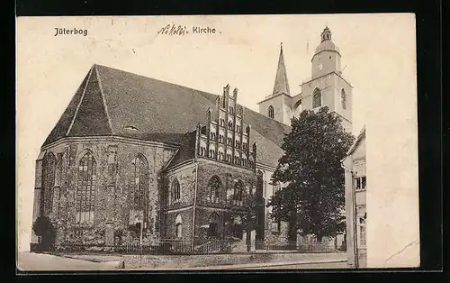 AK Jüterbog, Nikolai-Kirche mit Garten