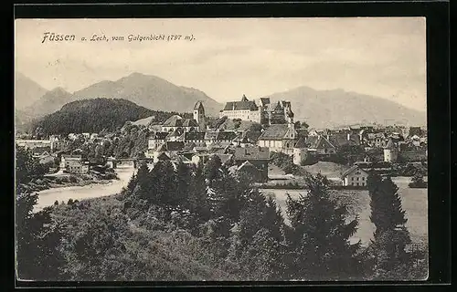 AK Füssen /Lech, Ortsansicht vom Galgenbichl