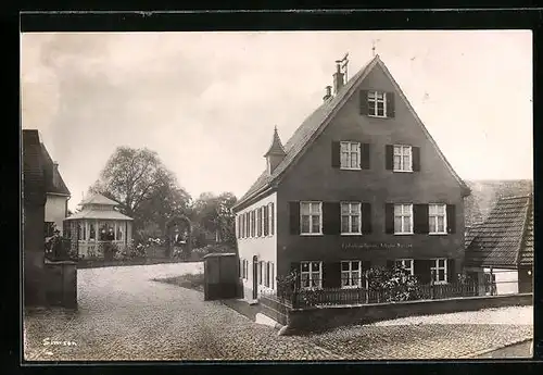 Foto-AK Dillingen, Lederhandlung Johann Nusser