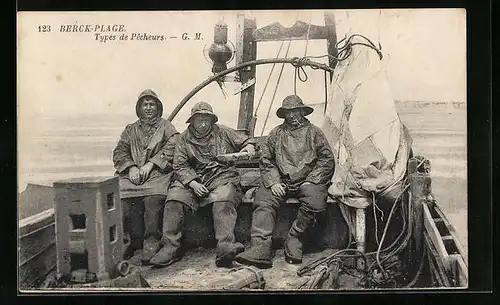 AK Berck-Plage, Type des Pecheurs, Fischerei