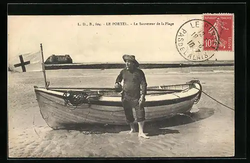 AK Le Portel, Le Sauveteur de la Plage, Fischerei