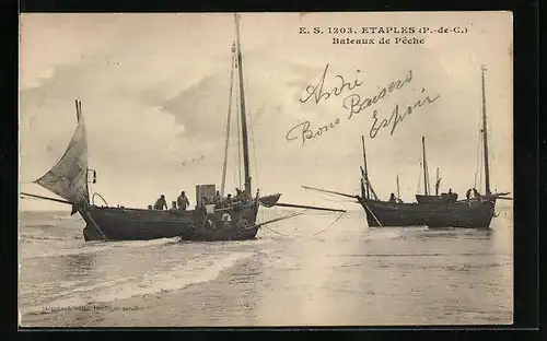 AK Étaples, Bateaux de Peche, Fischerei